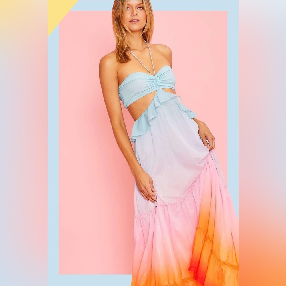 ombré maxi dress